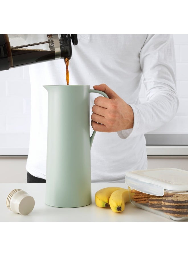 BEHÖVD Vacuum flask, light green/beige, 1 l - Image 2